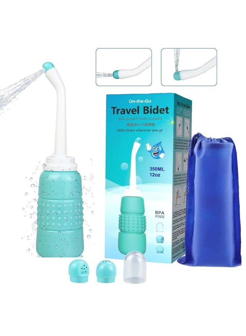 Peri Bottle Travel Shattaf, Portable Travel Bidet with Carry Bag,2 Nozzle,Essentials for Postpartum Perineal Care,Hemorrhoid Treatment - Image 1