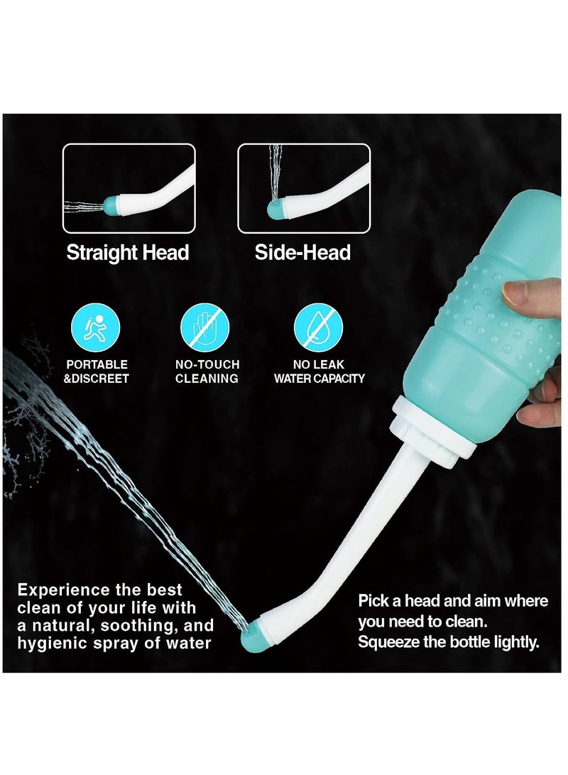 Peri Bottle Travel Shattaf, Portable Travel Bidet with Carry Bag,2 Nozzle,Essentials for Postpartum Perineal Care,Hemorrhoid Treatment - Image 3
