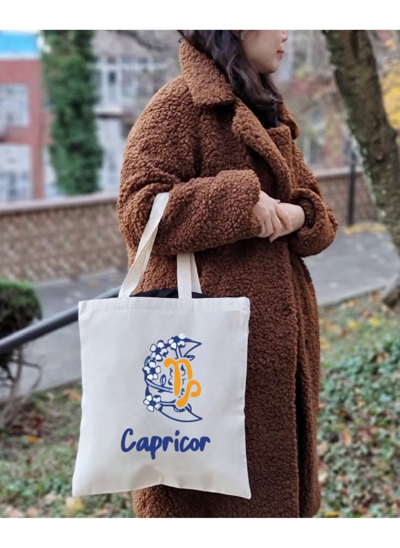 PRINTSHOP4ME - Zodiac Design Eco-Friendly Cotton Bag - Reusable Tote for Astrology Fans - Gift for Astrology Lovers - Perfect for Shopping and Grocery Bags - Tote Bags for Women - Image 1