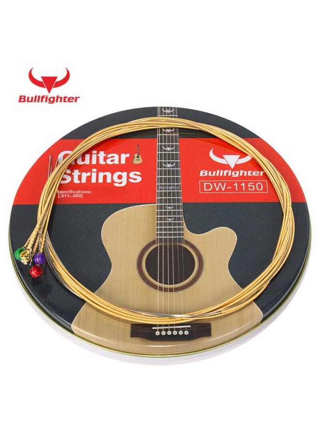Bullfighter Guitar Strings, 8 Pieces Set, Folk Acoustic Guitar Phosphor Bronze Anti-rust Strings, 1150 - Image 1