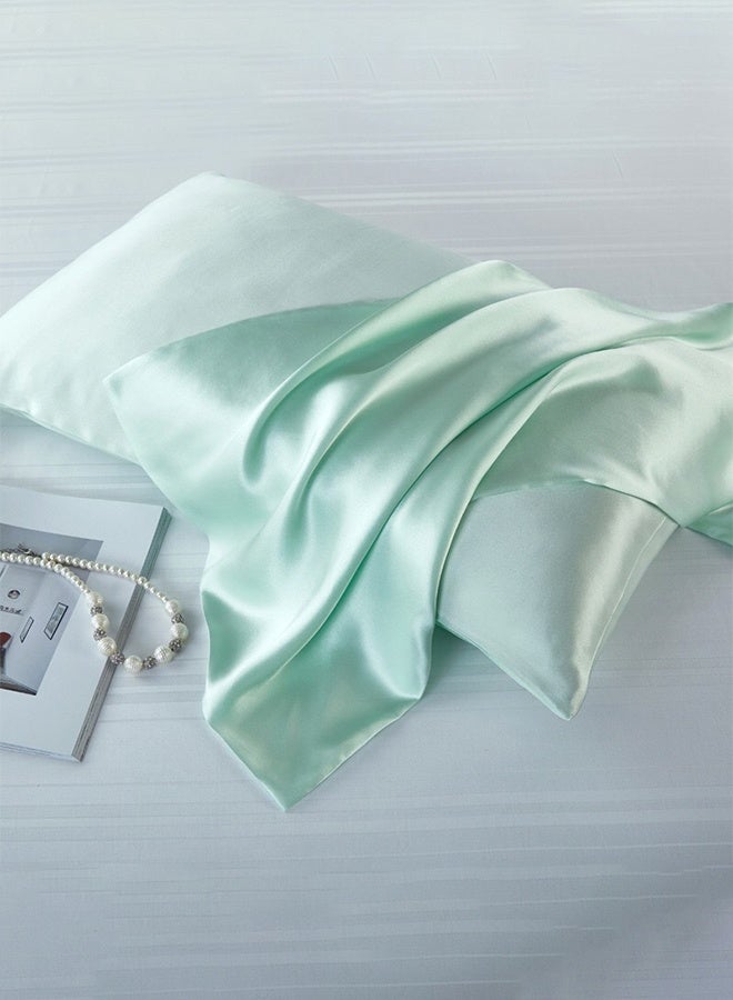 2 قطعة من مجموعة التوت الطبيعي حقيبة وسادة من الحرير زخرفية فاخرة 6 أ زخرفية غطاء وسادة غطاء صلب نمط حقيبة وسادة نقية فاخرة (أرجواني + أخضر) - Image 2