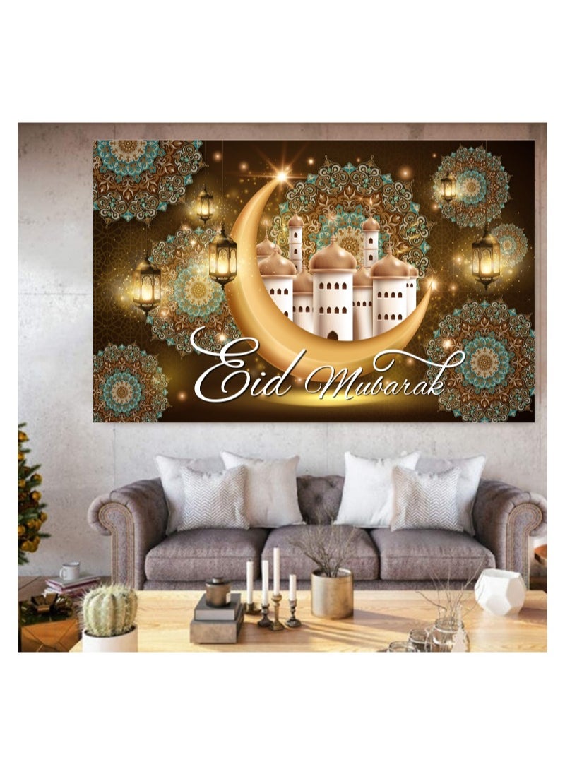 Eid Mubarak Backdrop Banner, Muslim Ramadan Banner for Eid Mubarak Indoor Decorations (70.8 x 43.3 inch) - pzsku/Z837B8904EF96434910A8Z/45/_/1735986486/418f00b6-b846-41aa-92bf-a3bbc18bbf32