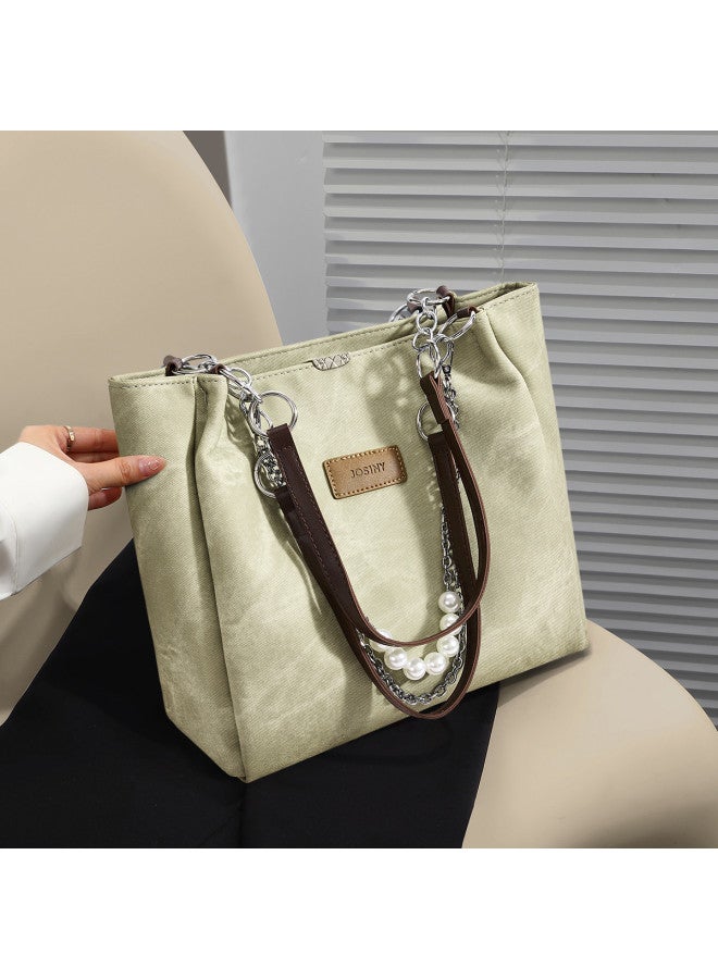 Josiny Elegant And Versatile Large Capacity Shoulder Bag For Work Commute, Fashionable Retro Tote Bag - Image 2