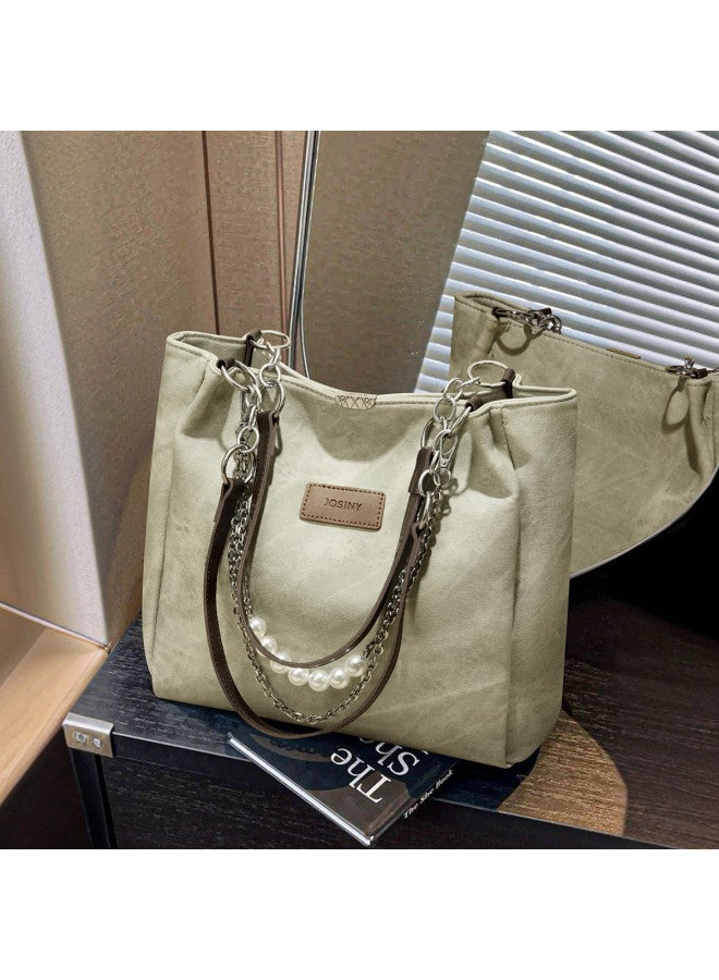 Josiny Elegant And Versatile Large Capacity Shoulder Bag For Work Commute, Fashionable Retro Tote Bag - Image 4