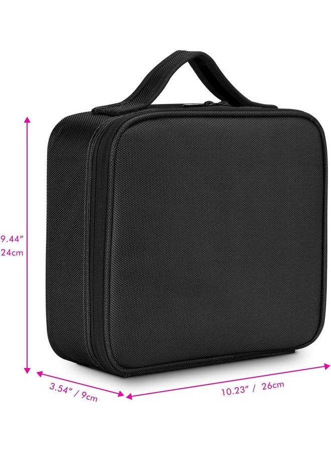 MERCEHIVE Makeup Cosmetic Storage Case | Professional Train Case with Adjustable Dividers | Portable Travel Organizer for Brushes & Toiletries (Black) - Image 5