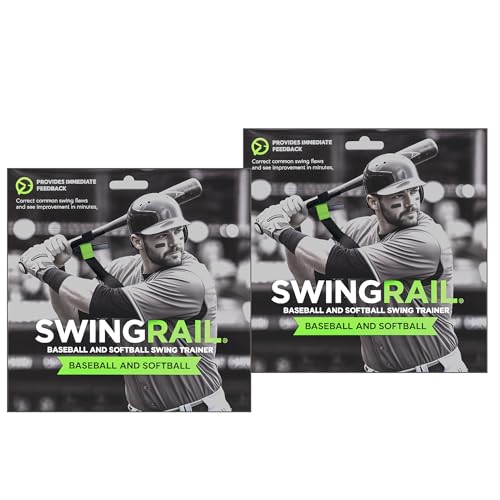 SWINGRAIL Baseball/Softball Swing Trainer Aid (2-Pack) Equipment for Batting and Hitting - Image 1