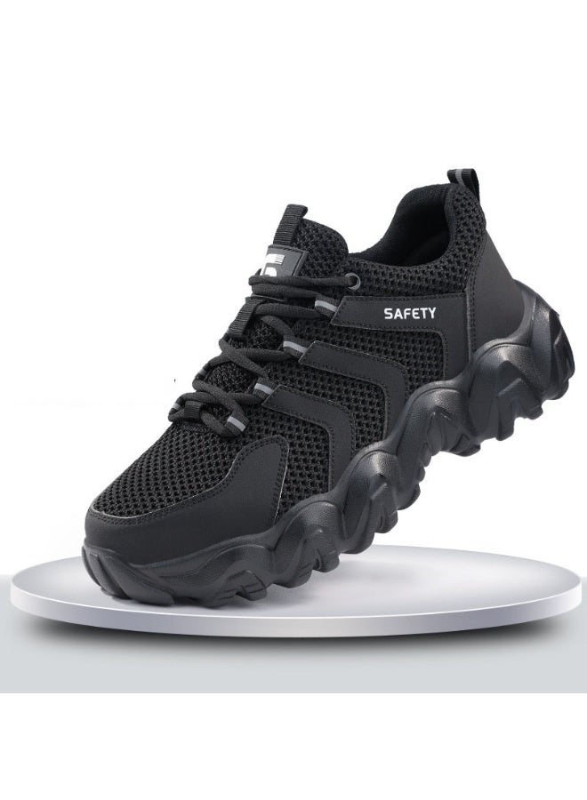 NIBEMINENT Lightweight Safety Shoes Men Anti puncture anti smash steel toe shoes breathable sneakers Work Shoes Non-slip Protection Shoes - Image 1