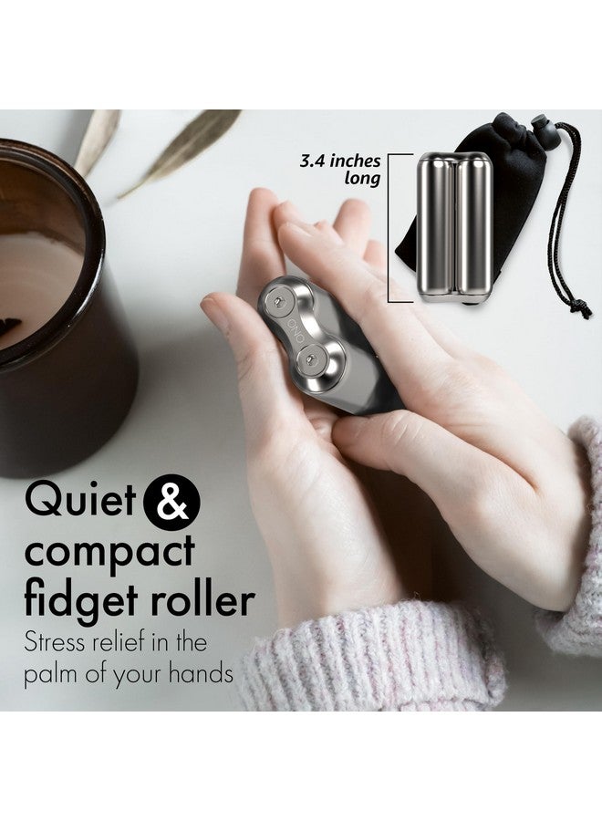 ONO Roller - Handheld Fidget Toy for Adults | Help Relieve Stress, Anxiety, Tension | Promotes Focus, Clarity | Compact, Portable Design (Full Size/Stainless Steel, Steel) - Image 2
