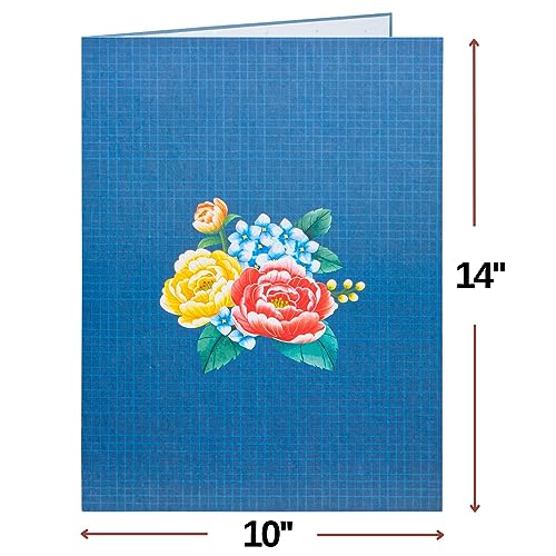 Paper Love 3D Pop Up Flower Bouquet Card, Wonderland, with Detachable Paper Flowers For Anniversay, Wedding, Thank You, Mother's Day - Jumbo 10" x 14" Card - Includes Envelope and Note Tag - Image 2