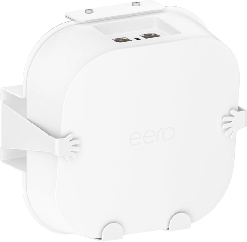 Rimous حامل الحائط المعدني من ريموس لموجه شبكة Wi-Fi الشبكية eero Pro 6e و Pro 6 - رف حائط موفر للمساحة لحامل eero Pro 6 و eero Pro 6e مع منظف للكابلات - Image 1