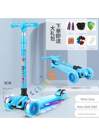 Blue Hummer with flashing wheels + music lights