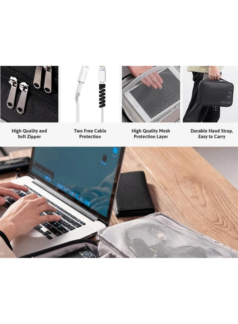 1PCS Cable Storage Bag Waterproof Digital Electronic Organizer Portable USB Data Line Charger Plug Storage Bag Travel Cable Organizer - Image 3