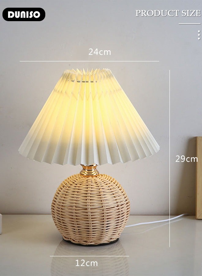 DUNISO Simple Modern Table Lamp with Beige Color Lampshade, LED Table Lamp with Fabric Shade, Bedside Table Lamp for Bedroom Living Room Kids Room Dormitory - Image 4