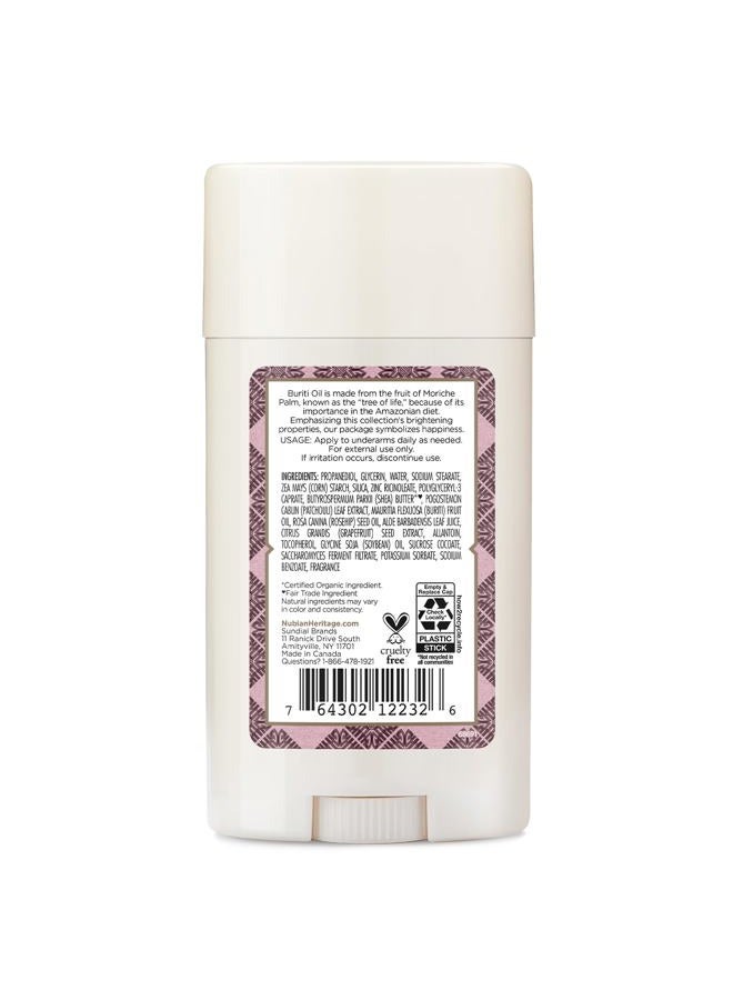 Nubian Heritage Aluminum-Free Deodorant, Patchouli & Buriti – Natural Deodorant with Organic Shea Butter, Rosehip Oil, and Aloe Vera, 2.25 Oz  - Image 2