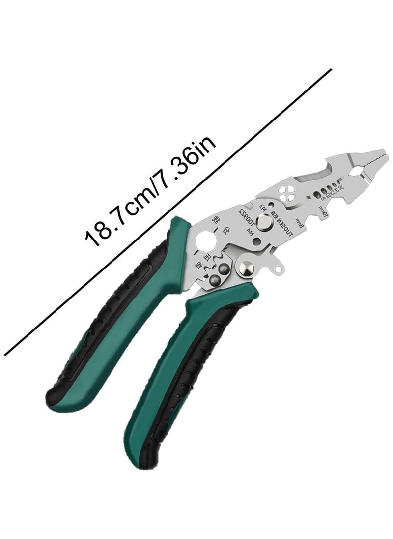 Generic Wire Stripper Cutter, Multi-Function Wire Stripping Tool, Professional Handle Design Wire Cutter, Universal Wire Cutters and Crimping Tool, Multifunctional Electrician Pliers for Crimping, Cutting  - Image 2