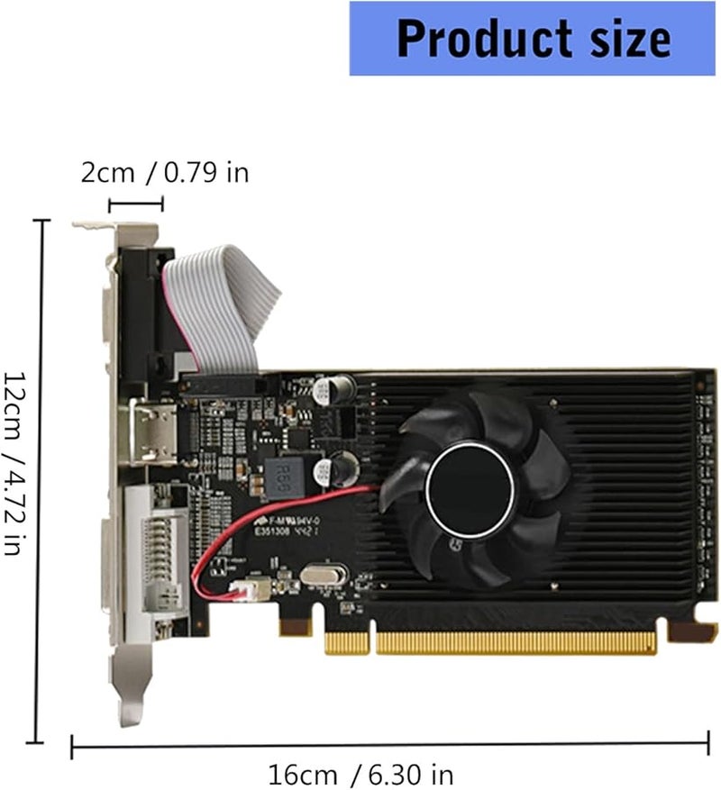 Low Profile DDR3 Desktop Graphics Card with Cooling Fan for Gaming - Image 5