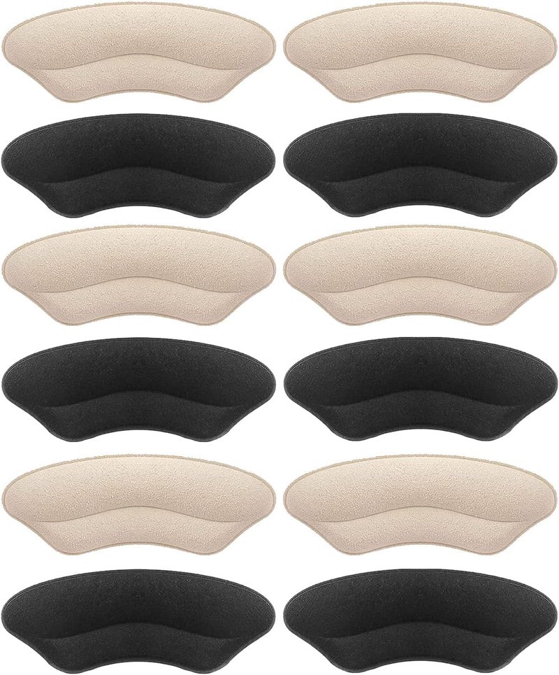 Ballotte CKPS Heel Grips Liner Cushions for Loose Shoes Anti-Slip Heel Pads Inserts for Men & Women, Blister Prevention and Heel Pain Relief (Black 3 PAIR, 9.5 CM) - Image 2