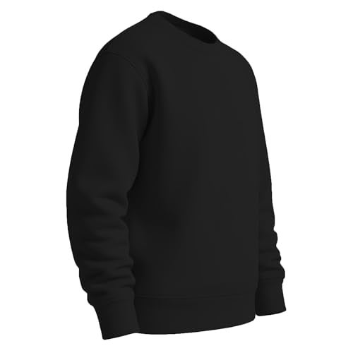 THE BLAZZE Men’s Fleece Stretchable Full Sleeves Sweatshirt Regular Fit, Round Neck Casual Winterwear for Boys and Mens VBM1 7800 (36, BLK_Men) - Image 4