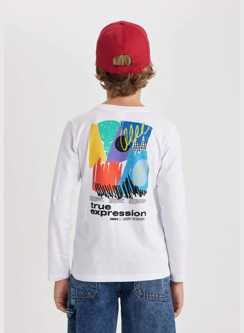 DeFacto Boy Regular Fit Crew Neck Knitted Long Sleeve T-Shirt