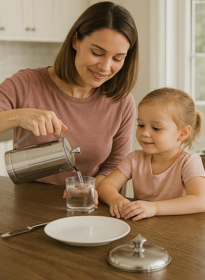 VISAXMI Stainless Steel Water Jug (2 Litre) | Water & Juice Serving Jug with Lid & Handle | Drinking Water Jug for Home, Kitchen & Dining Table | Steel Water Pitcher - Image 5