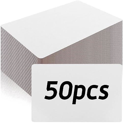 RUIYELE Set of 50 Small White Board Dry Erase Boards Classroom Pack Mini White Boards 9" x6” Double Sided Personal Whiteboards for Students Teachers School Office Supplies Lapboards - Image 1