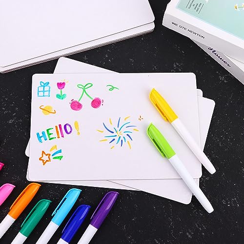 RUIYELE Set of 50 Small White Board Dry Erase Boards Classroom Pack Mini White Boards 9" x6” Double Sided Personal Whiteboards for Students Teachers School Office Supplies Lapboards - Image 5