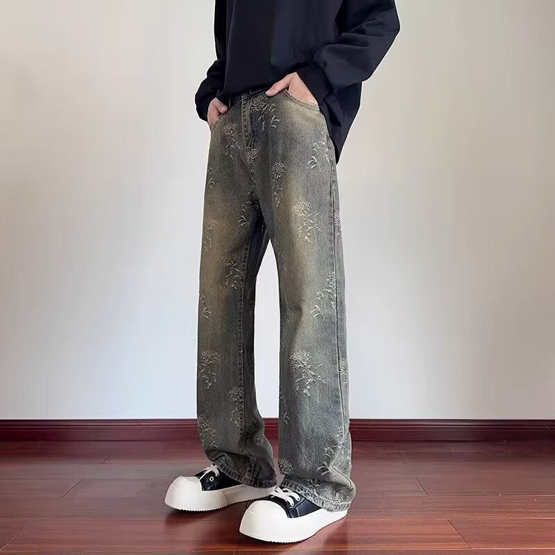 Unisex Classic Denim Jeans Loose Fit Daily Outdoor Wear - Image 5