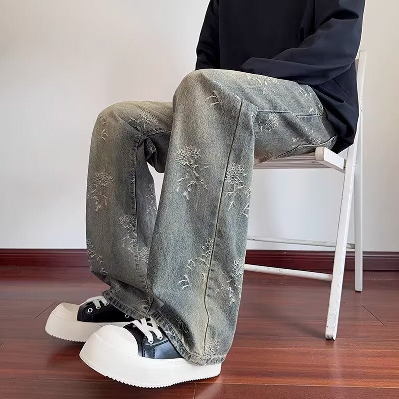 Unisex Classic Denim Jeans Loose Fit Daily Outdoor Wear - Image 4