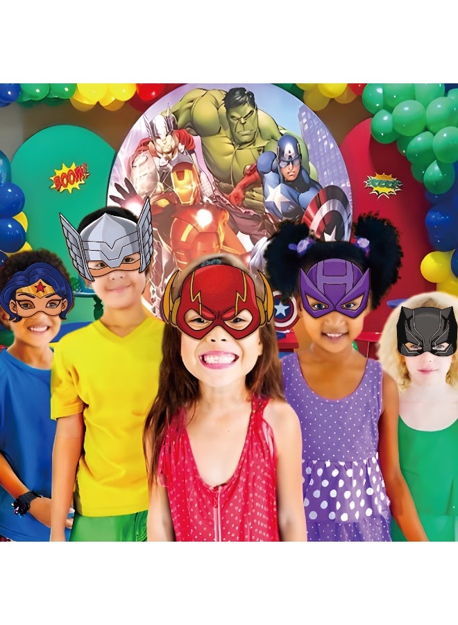 Superhero Paper Masks 12-Pack - The Ultimate Party Supply for Kids - Image 3