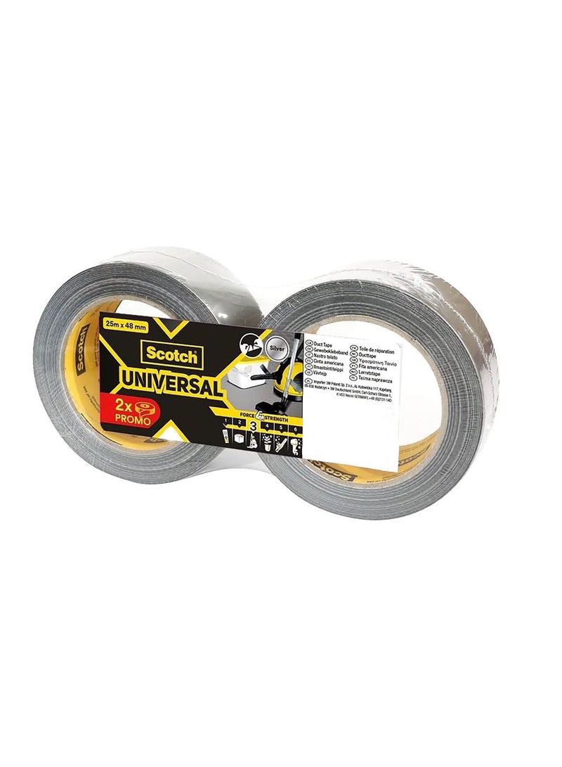 Scotch  2 Piece Universal Duct Tape Silver - Image 1