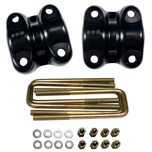 iiLentes 15592585 15592586 Rear Suspension Leaf Spring Axle U-bolt Plate and U bolts 2.5" Wide Leaf Springs 8.75" Long For 1988-1998 Chevy GMC Tahoe Yukon C1500 K1500 - Image 1