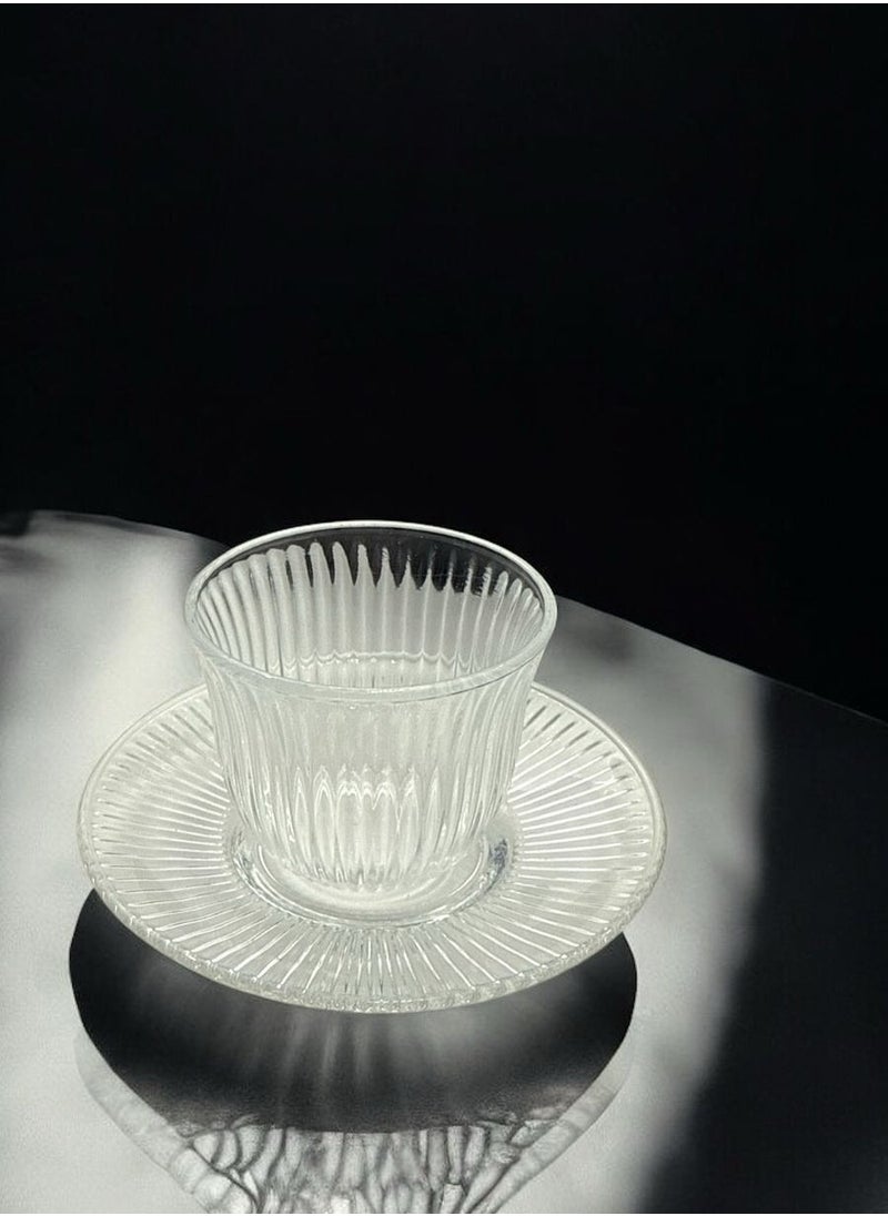 Qahwa A set of Tea Cups and Coffee Cups and Saucers with a Modern and Elegant Design, 36 Pieces  - Image 3