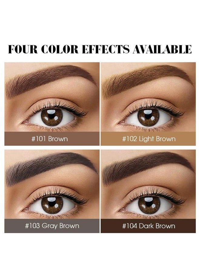 LSxia 2 Pcs Peel Off Eyebrow Gel Set, Natural Color Eye Gel Long-Lasting Waterproof Brow Tattoo, Easy Peel Off Brow Makeup - Up To 3 Days (Brown)  - Image 2