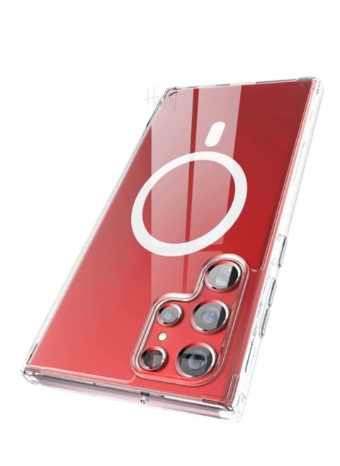 Magnetic Clear Case for Samsung Galaxy S22 Ultra, Magsafe Slim and Hard Case Cover