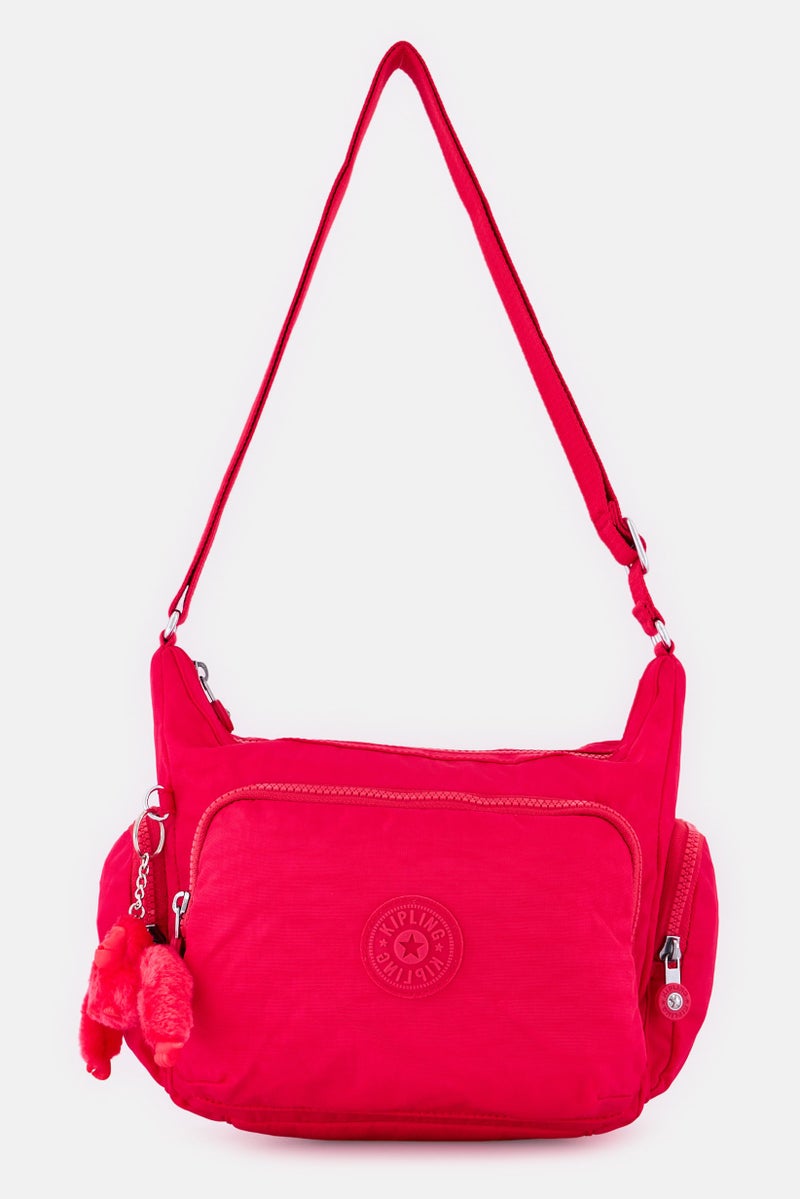 kipling Women Brand Logo Cross Body Bag, Magenta Pink - Image 1