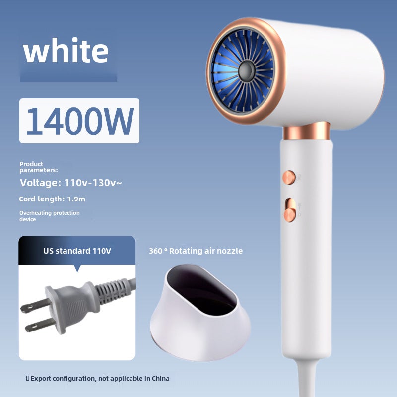 عام Ionic Hair Dryer High Power Home Salon US Regulation (Not Applicable in China) 【No. 37】 White