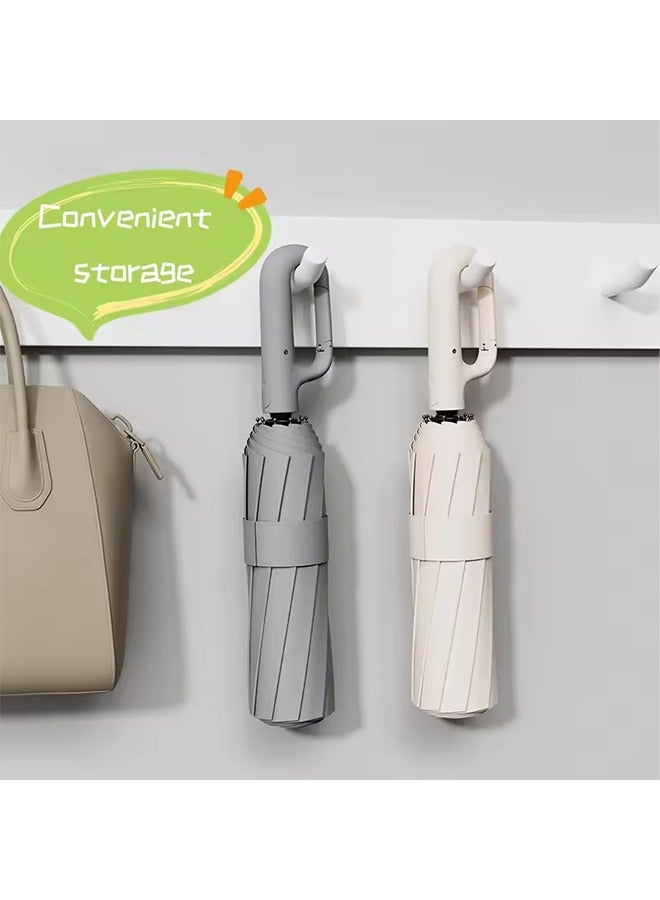 Extra Large Reinforced Wind-resistant Rain-resistant Dual-purpose UV-resistant Fully Automatic Ring-buckle Umbrella - Image 2