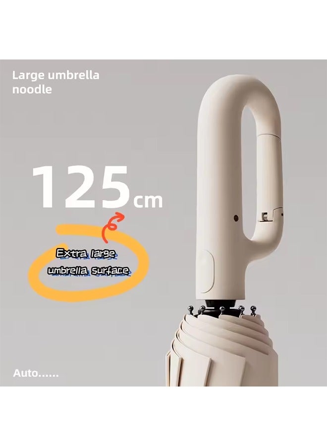 Extra Large Reinforced Wind-resistant Rain-resistant Dual-purpose UV-resistant Fully Automatic Ring-buckle Umbrella - Image 3