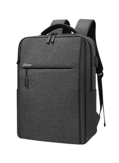 T I G O 15.6'' Laptop Backpack Travel Notebook Computer Backpack Men Women Water Resistant Business Laptop Bag With USB Charging Port College School Casual Daypack Student Bookbag for Teens Boys Girls Black  - Image 1