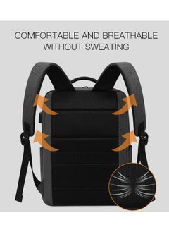 T I G O 15.6'' Laptop Backpack Travel Notebook Computer Backpack Men Women Water Resistant Business Laptop Bag With USB Charging Port College School Casual Daypack Student Bookbag for Teens Boys Girls Black  - Image 2