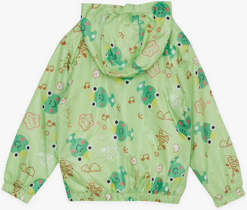 بريز Girls & Boys Boy's Raincoat Prince Frog Patterned 1-5 Years, Pistachio Green