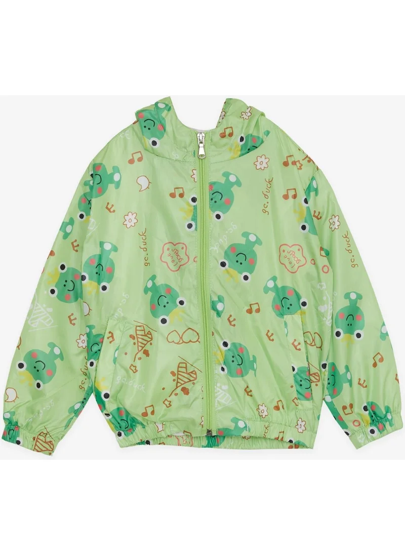 Breeze Girls & Boys Boy's Raincoat Prince Frog Patterned 1-5 Years, Pistachio Green