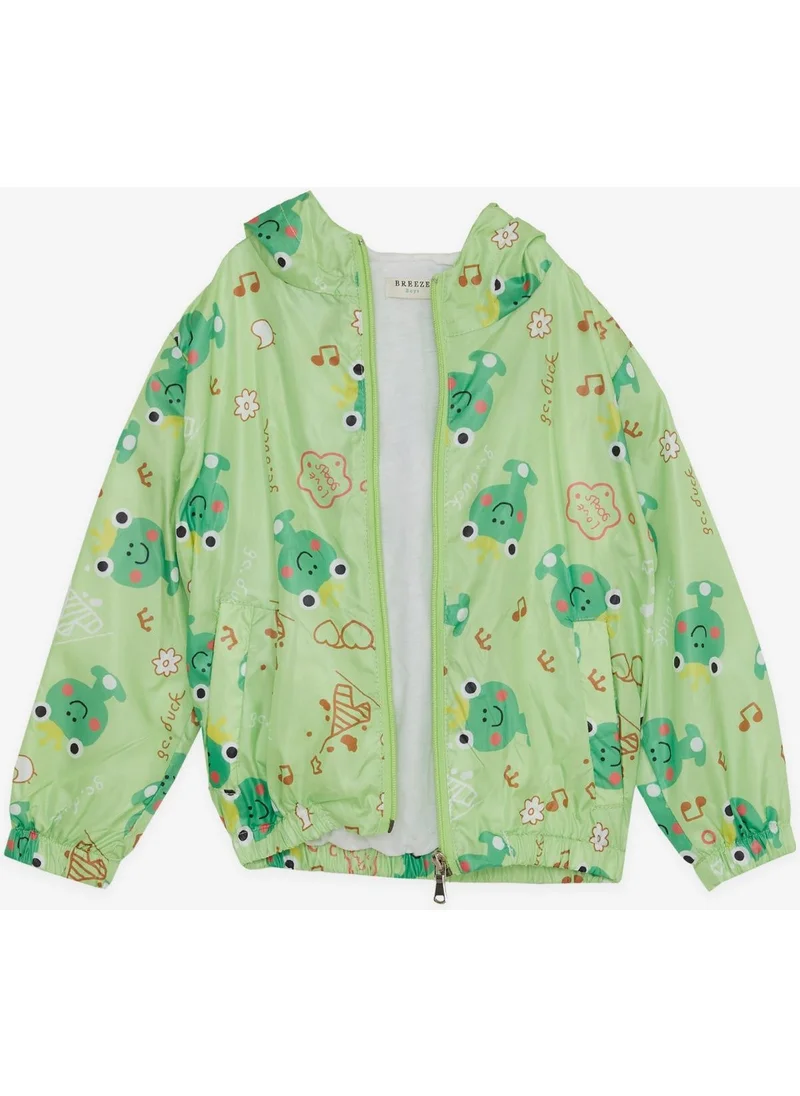 Breeze Girls & Boys Boy's Raincoat Prince Frog Patterned 1-5 Years, Pistachio Green