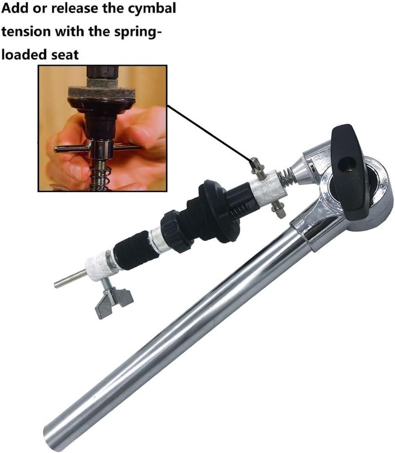 TUOREN Closed Hi Hat Attachment with Rotating Multi-Clamp and Adjustable Cymbal Tilter - Image 5