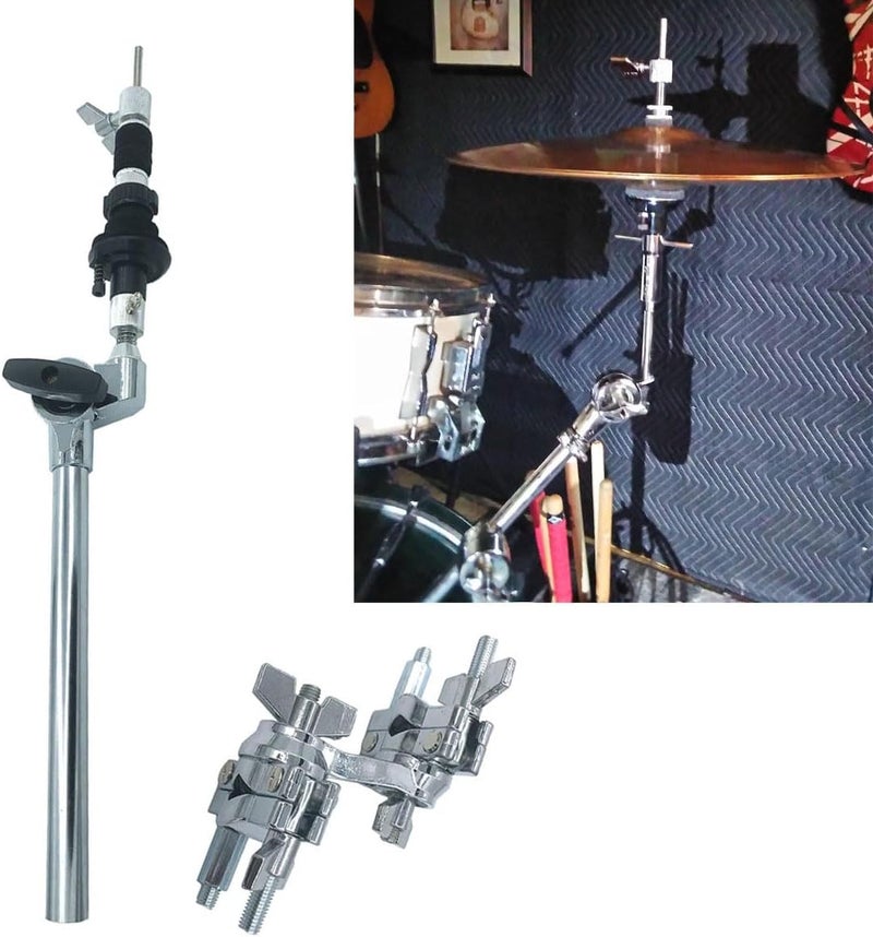 TUOREN Closed Hi Hat Attachment with Rotating Multi-Clamp and Adjustable Cymbal Tilter - Image 3