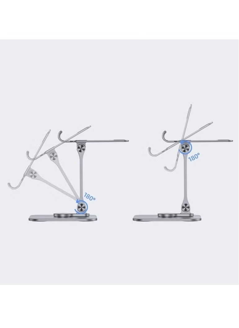 ليكسيس حامل سطح مكتب قابل للطي لجهاز iPad مع حامل قابل للتعديل بزاوية 360 درجة - تصميم آمن ومستقر لزوايا مشاهدة مريحة  - Image 3