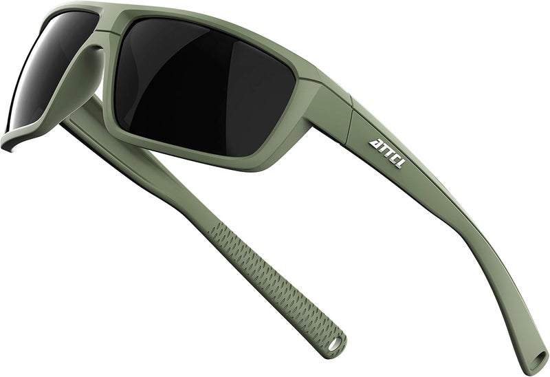 ATTCL Polarized Sunglasses Men for Fishing: UV Protection Lightweight TR90 Sports Wrap Sun Glasses Driving Golf Running - Image 1