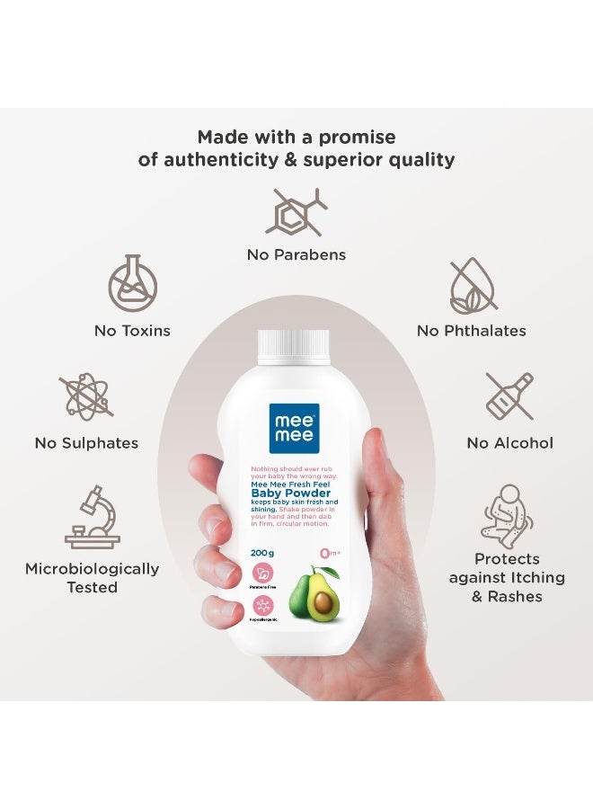 Mee Mee Baby Powder Fresh Feel, 200 gm - Image 3