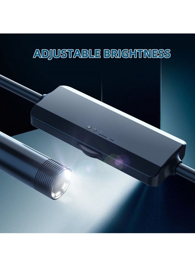 WIFI Endoscope Camera - 8mm Diameter, Compatible with Android, iPhone, and Type-C USB Devices, High-Resolution Imaging for Smartphone Mobile Phones, easy for Endoscopic Car Inspection - 5m