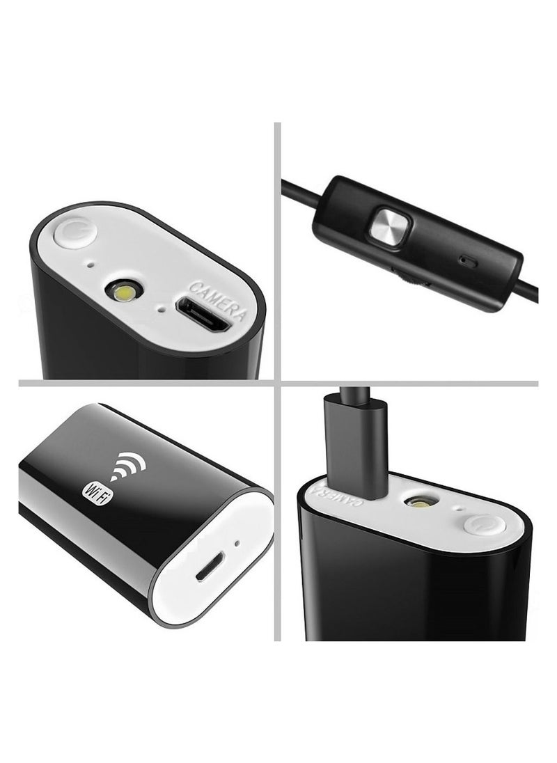 WIFI Endoscope Camera - 8mm Diameter, Compatible with Android, iPhone, and Type-C USB Devices, High-Resolution Imaging for Smartphone Mobile Phones, easy for Endoscopic Car Inspection - 5m